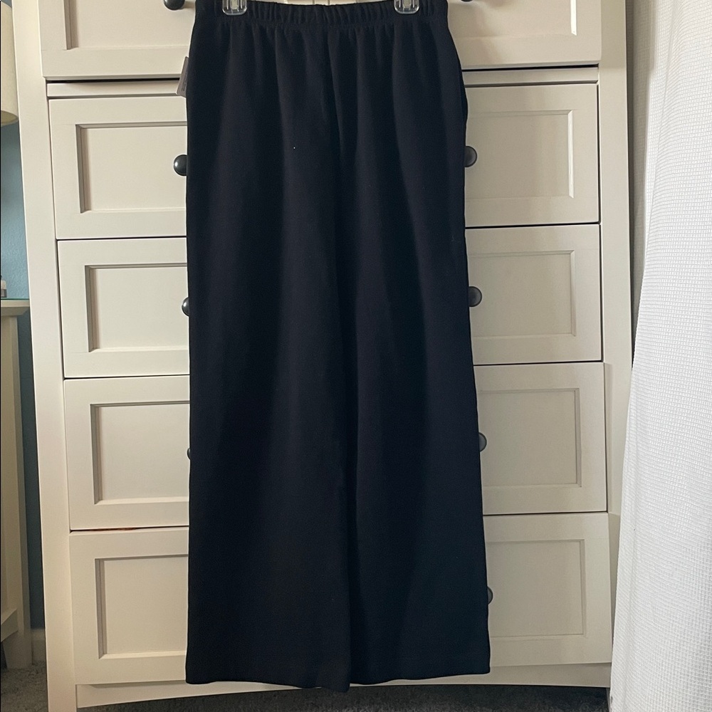 NWT Old Navy Wide Leg Sweatpants Black Jack Lounge Athleisure Comfy Joggers - M - Picture 7 of 12